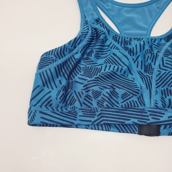 Brooks | Women's Blue and Black Printed Sports Bra (Size XL) - Picture 3 of 11